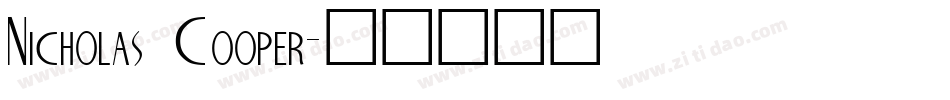 Nicholas Cooper字体转换